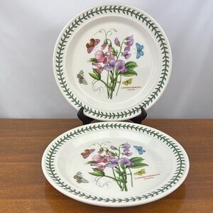 Portmeirion botanic garden sweet pea dinner plates set of 2